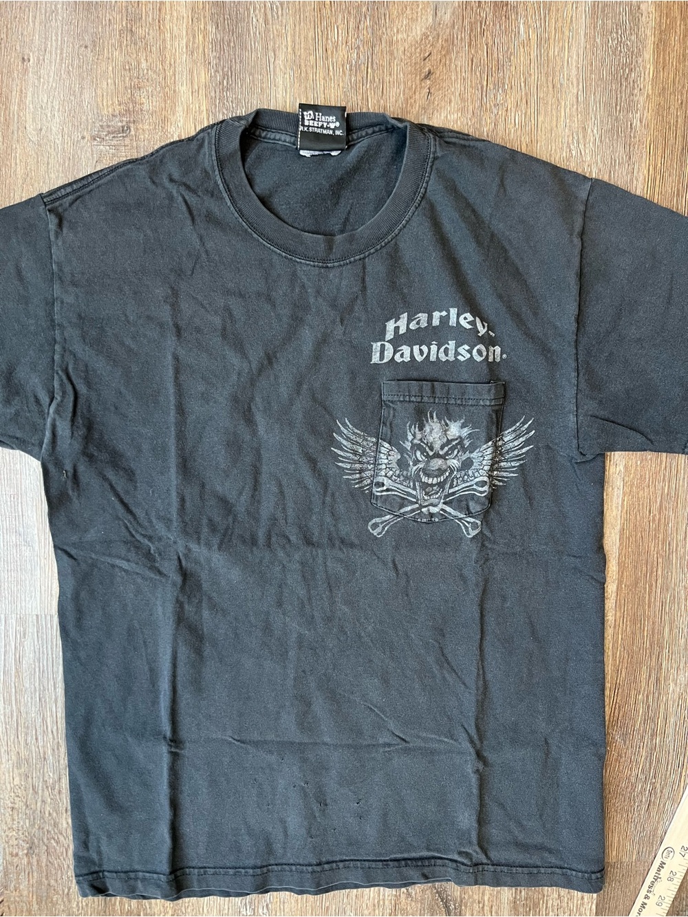Vintage 90s Harley Davidson Man O War Lexington KY Pocket T Shirt Hanes Beefy
